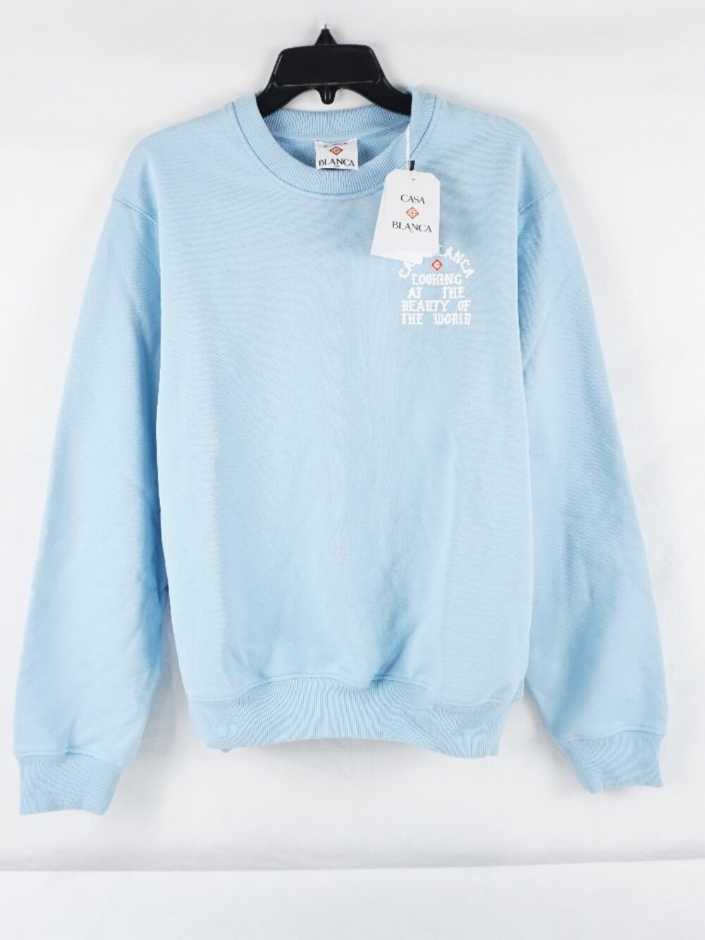 Casablanca Beauty Of The World Sweatshirt In Pale Blue - Men's Size L (NWT)